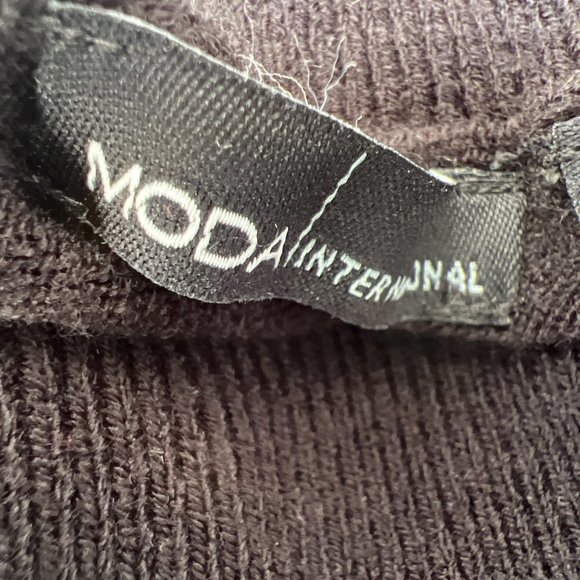 Moda International Sleeveless Turtle Neck Acrylic Blend Sweater Dress Black Sz S - Picture 7 of 9